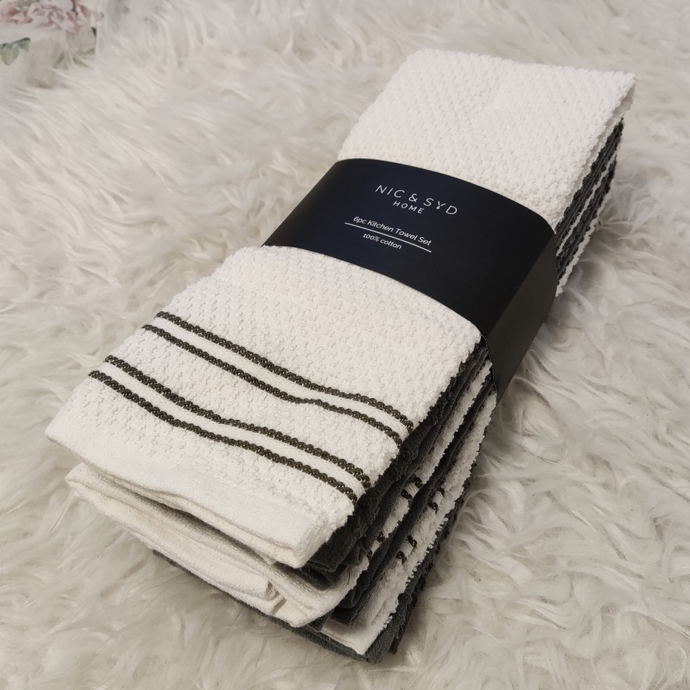 Nic&Syd 6 piece kitchen towel set